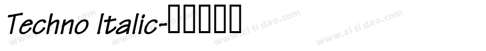 Techno Italic字体转换